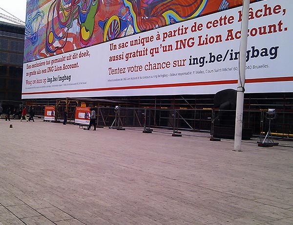 Extra large printing on tarp